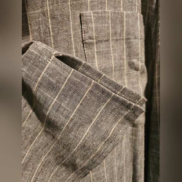 NWT Oversize Striped Linen Shirt (Rosy Brown) - nap - Picture 10 of 10